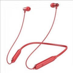 Fülhallgató, Bluetooth 5, nyakpántos, UIISII "BN18", piros
