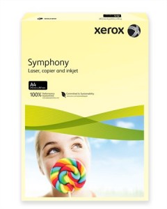 XEROX Symphony másolópapír, színes, A4, 160 g, világossárga (pasztell)